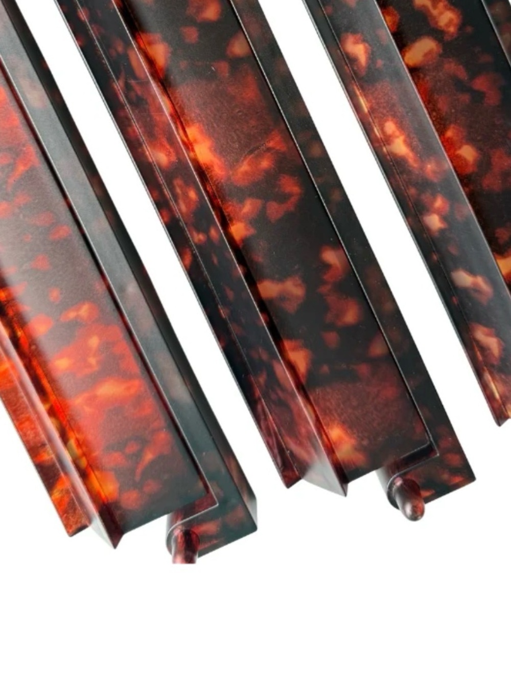 Tortoiseshell Mahjong Rack & Pusher Set - Brown Finish - Picture 2 of 16